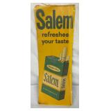 NOS Metal Salem Cigarettes Advertising Sign, 8×21 1/2 Inches