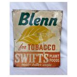 20×24 Metal ‘Blenn for Tobacco’ Swift’s Plant Foods Sign