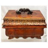 Heavily Detailed wooden Box w/Lid 