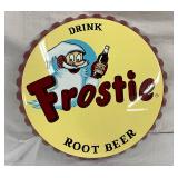 24-Inch Frostie Root Beer Cap-Shaped Sign by Stout Sign Co.