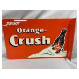 18 x 11 1/2″ Orange Crush Flange Sign by Stout Sign Co.