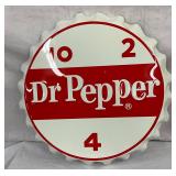 20-Inch Embossed Dr Pepper Bottle Cap Sign