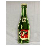 Embossed Die-Cut 7-Up Advertising Sign Featuring Bubble Girl, 13 x 44 in.