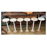 6 PORC. OVER CAST SODA SHOP STOOLS 