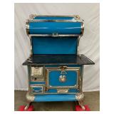 Rare Blue Enamel Cast Stove