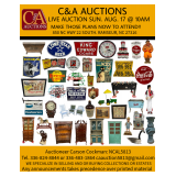 Live Auction Sun. Aug. 17th  - OUTDOOR AUCTION BEGINS 8:15am - INDOOR AUCTION AT 10:00 am 
