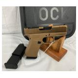  Glock 43X 9mm Davison’s Exclusive Pistol in FDE (Flat Dark Earth) Finish, New in Box 