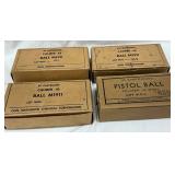 Four Boxes of .45 Caliber M1911 Ammunition by Olin Mathieson, 200 Rounds Total