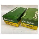 Two Boxes of Remington .357 Magnum High-Velocity Ammunition (100 Rounds)