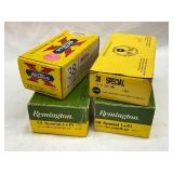 Four Boxes of .38 Special Ammunition by Remington, Western, and UMC (200 Rounds)