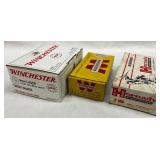 Two Boxes of Winchester 9mm Luger Ammunition and One Box of Hornady 9mm Ammunition