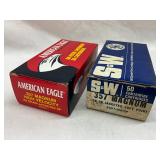 Two Boxes of .357 Magnum Ammunition: American Eagle and Smith & Wesson, 100 Rounds Total
