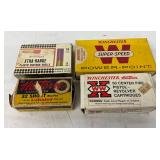 Ammunition Boxes Including 30-30, 16ga, 32 Short, and 38cal