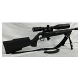 CZ Model 457 22LR Bolt-Action Rifle with Vortex Crossfire Scope, Synthetic Stock, Tripod, and Thread