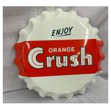 ENJOY ORANGE CRUSH CAP SIGN