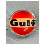 EMB. LIGHTED 21X18 GULF CAN SIGN 