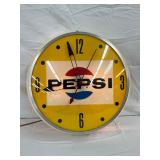 14" PEPSI LIGHTUP CLOCK