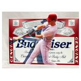 NOS BUDWISER BASEBALL SIGN