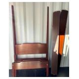 MATCHING PAIR CHERRY TWIN POSTER BEDS