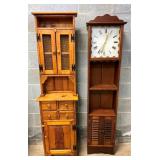 SMALL HANDMADE CUPBOARD AND CLOCK