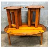 3PC. MATCHING END TABLE AND COFFEE TABLE