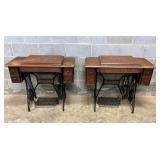 OAK SINGER PEDAL SEWING MACHINES