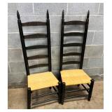 NICE EARLY TALL LADDER BACK CHAIR