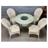 TABLE AND 4 MATCHING CHAIRS