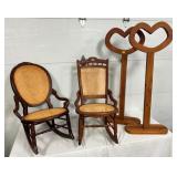 NICE VINTAGE ROCKERS AND HANDMADE STANDS