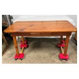 6FT. KNOTY PINE HANDMADE TABLE