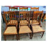 SET 4 MATCHING PRESSED BACK CHAIRS