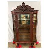 ORNATE OAK CURVED SIDES CHINA