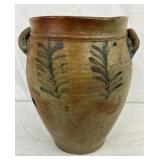 EARLY COBALT DECO. 3G. SALT GLAZE JAR 