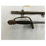 ETCHED BLADE MARKED W.S AUNKS