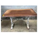 TABLE W/ CAST IRON BASE
