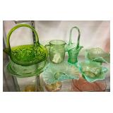 GREEN CARNIVAL GLASS