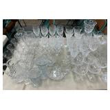 EARLY STEMWARE AND CUT GLASS