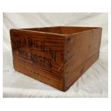 EARLY WOODEN MOLASSES BOX