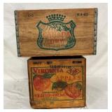 WOODEN CANADA DRY, VA APPLES BOXES