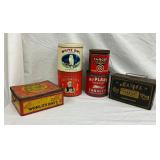 COLLECTION VARIOUS TOBACCO CANS