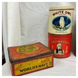 COLLECTION VARIOUS TOBACCO CANS