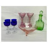 FOOTED GLASS WARE, STEMWARE, DECANNER