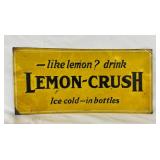 EMB. TIN LITHO LEMON CRUSH SIGN 