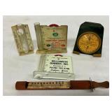 ADVERTISING RAIN GAUGES, THERM.