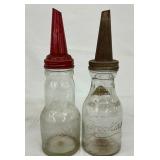 GLASS OIL BOTTLES WITH CAPS