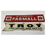 FARMALL AND TROY ARROW SIGN