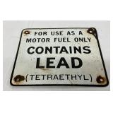 PORC. CONTAINS LEAD PUMP PLATE