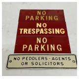 NO PARKING, NO PEDDLERS SIGN