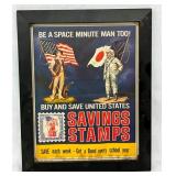 FRAMED SAVING STAMPS SIGN