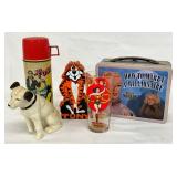CHARACTER GLASS, NIPPER,LUNCH BOX